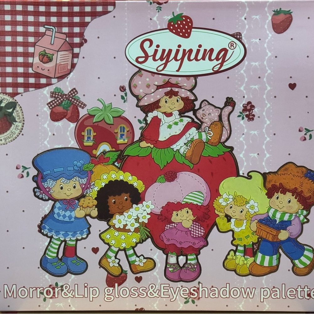 Siyiping Makeup Palette with Mirror and Lip Gloss